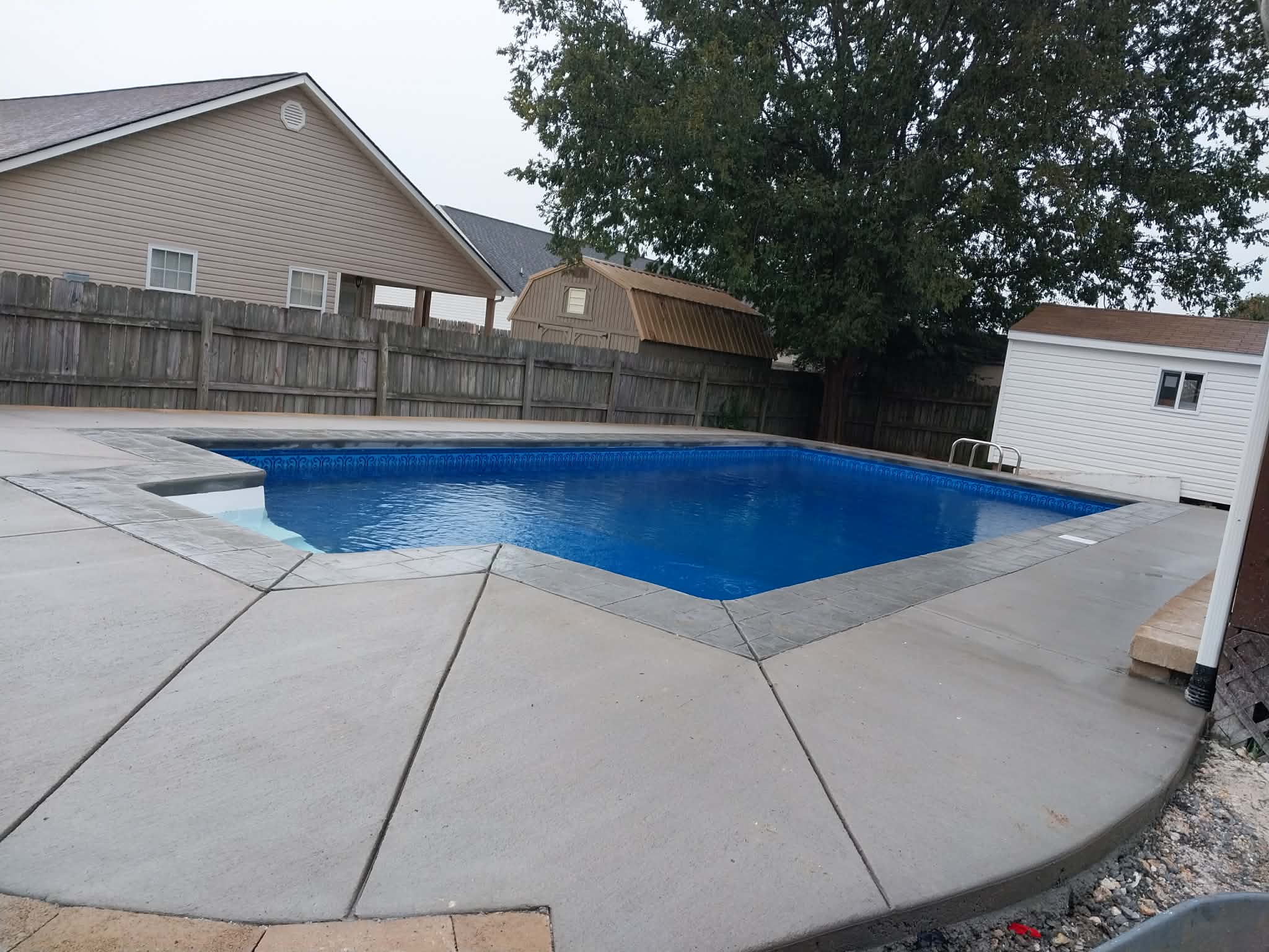 Concrete pool deck poured by King Kelly Concrete Company